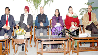 JU VC Prof MPS Ishar chairing a meeting of college Principals on Monday.