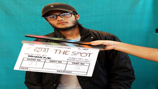 Iqbal Singh during recording of song for film ‘Daag, the Spot’.