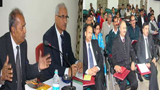 Dignitary addressing workshop on Labour Laws at Jammu on Sunday.