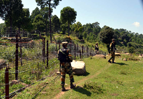 Troops guard LoC in KG sector on Thursday.