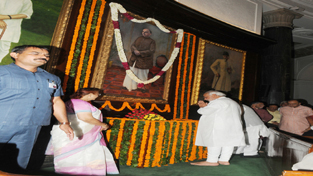 Prime Minister Narendra Modi paying homage to Dr. Syama Prasad Mookerjee, on the occasion of his birth anniversary.