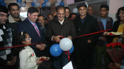 MLA Gandhi Nagar, Kavinder Gupta inaugurating Maxxlyfe Hospital in Jammu on Wednesday.