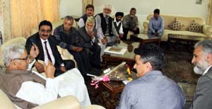 Chief Minister, Mufti Mohd Sayeed interacting with deputations at Srinagar on Friday.