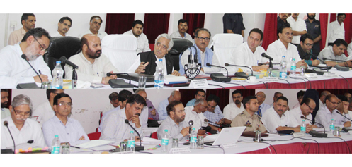 Chief Minister Mufti Mohammad Sayeed chairing District Development Board meeting of Kishtwar district on Saturday.