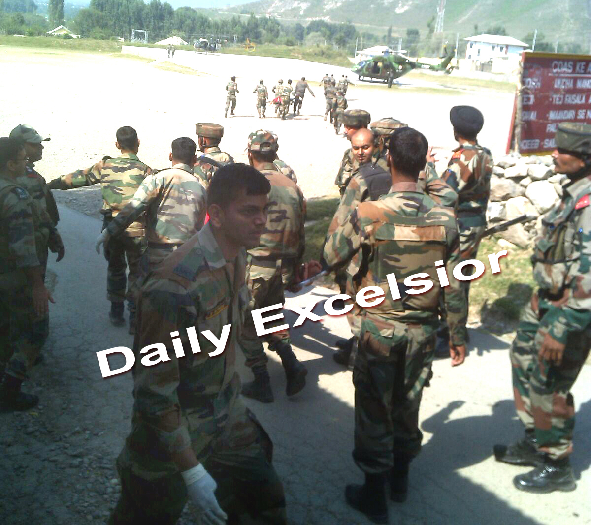 Jawans injured in “accidental” explosion at an Army camp in south Kashmir’s Pulwama district on Saturday being shifted to Hospital for treatment.Photo : Younis Khaliq