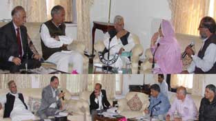 Chief Minister, Mufti Mohammad Sayeed chairing 20th Board of Directors meeting of J&K Wakf Board on Saturday.