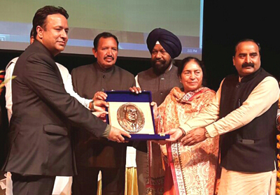 Minister for CAPD, Choudhary Zulfkar Ali being felicitated in a function at Chandigarh on Wednesday.