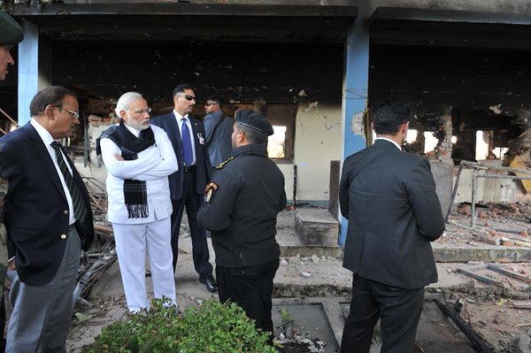 PM visits Pathankot air base, voices satisfaction with counteroffensive