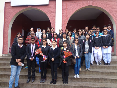 Participants of Inter-Collegiate Workshop on Communication Skills during concluding ceremony at GGM Science College in Jammu.