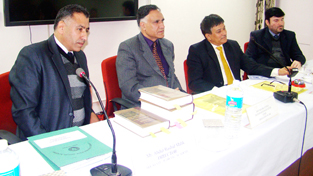 HC Judges chairing one day training programme at Jammu on Tuesday.
