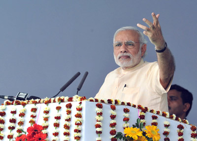 Prime Minister, Narendra Modi addressing at the inauguration of the NISER campus, in Bhubaneswar on Sunday.