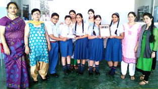 Students of Coventry Scholar's Senior Secondary School, Chinore, Jammu, who were honoured by HelpAge India for their marvelous efforts to come forward to help the needy elderly citizens of the society. Coventry Scholar's raised an amount of Rs 1,78, 365 for HelpAge India who are working nationwide for elderly people. Principal of the School, Dr Asha Dhar said that school believes in inculcating age care values in children and making them aware of helping others.
