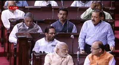 Union Minister Dr Jitendra Singh speaking in Rajya Sabha on Thursday.