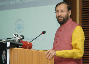 Minister of State for Environment, Forest and Climate Change (Independent Charge), Prakash Javadekar addressing the inaugural session of a workshop of Pollution Control Boards of States, in New Delhi onWednesday.