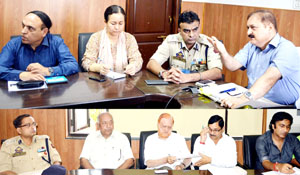 Divisional Commissioner, Dr Pawan Kotwal chairing meeting on Thursday.