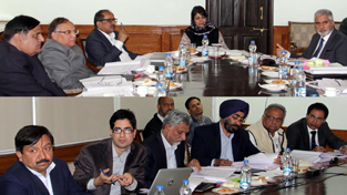 Chief Minister, Mehbooba Mufti chairing 72nd meeting of Board of Directors of JKSPDC at Srinagar on Saturday.