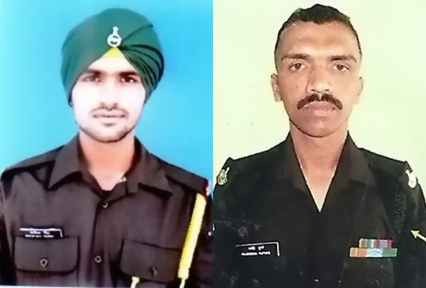 Martyrs Sepoy Gurusewak Singh and Naik Tupare Rajendra Narayan.