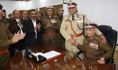 Dr. SP Vaid assuming charge as DGP J&K.