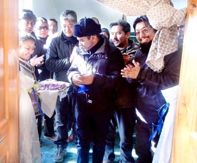 Dignitaries inaugurating LBA Youth Wing office. -Excelsior/Stanzin