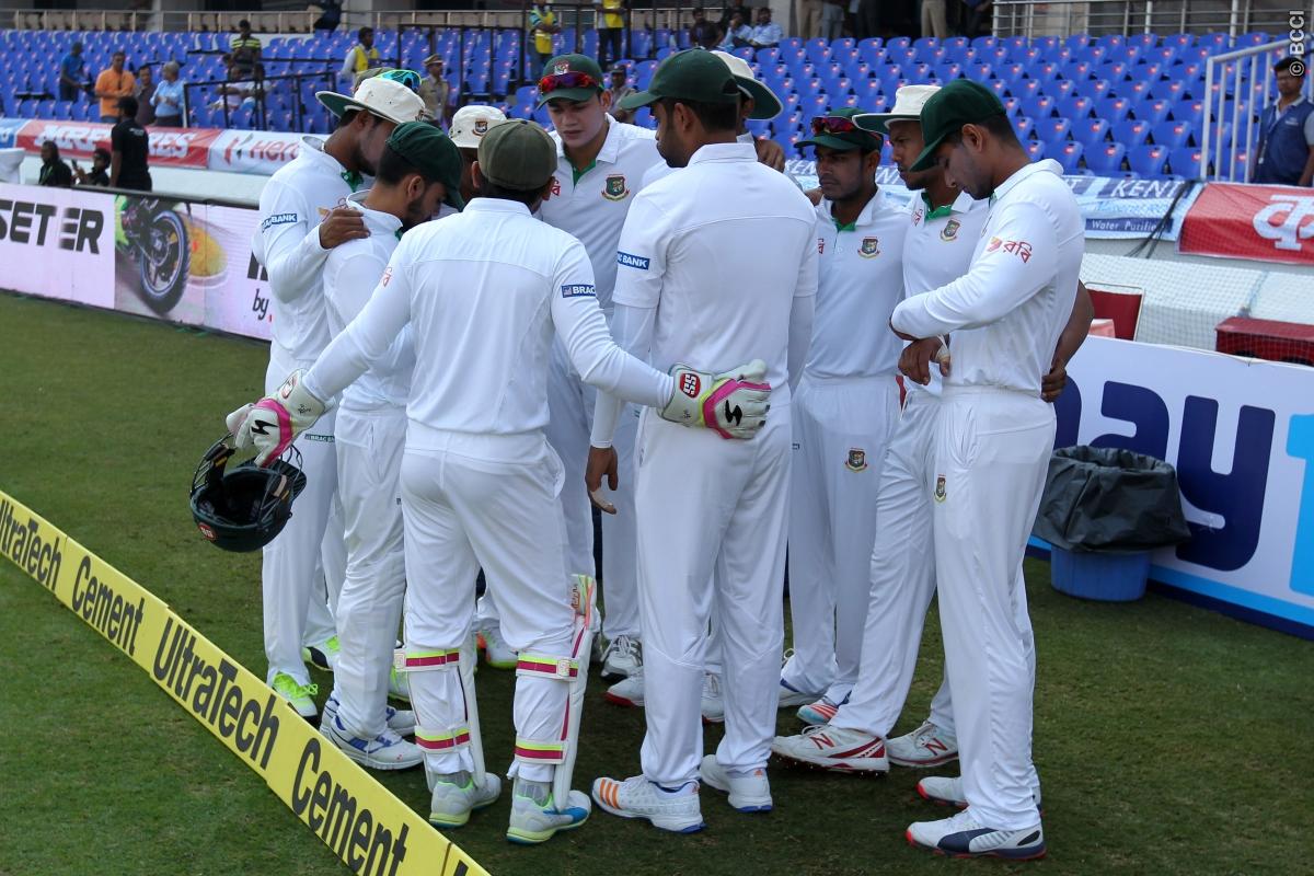 Bangladesh reach 41/1 after India declare at 687/6 on Day 2