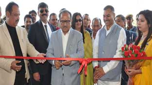 Deputy Chief Minister Dr Nirmal Singh inaugurating RMG International School on Sunday.