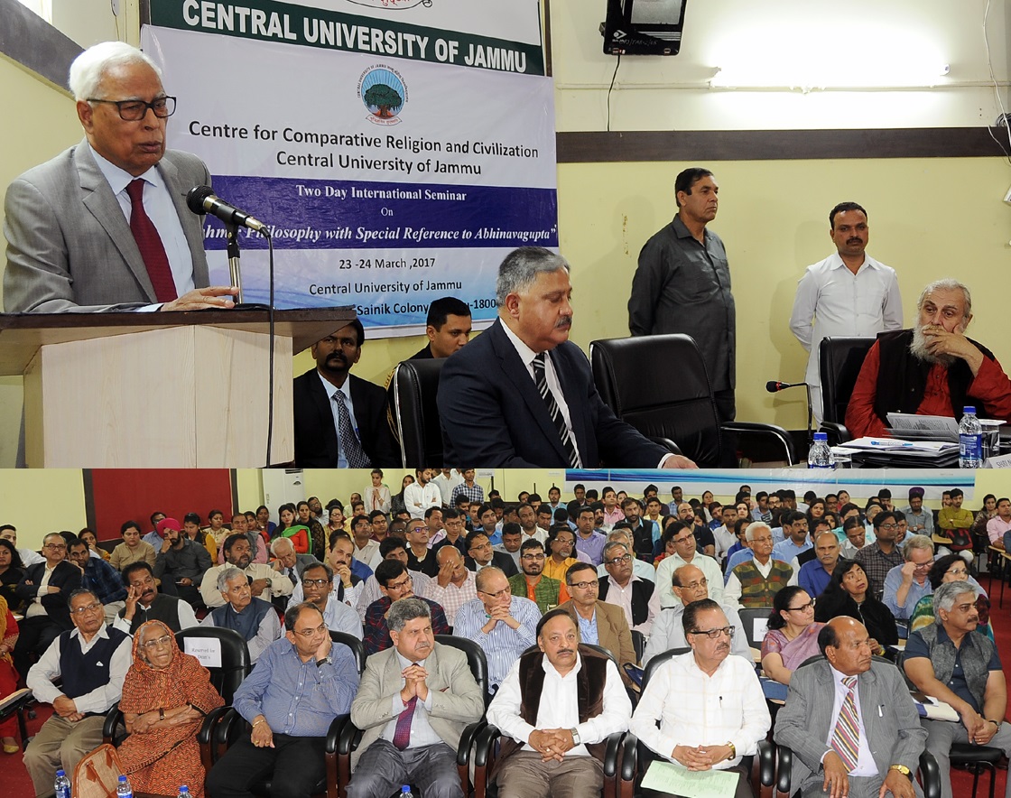Governor inaugurates international seminar on “Kashmir Philosophy with special reference to Abhinavagupta”