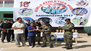 Winners of Athletic Meet organized by Indian Army being felicitated in Doda. -Excelsior/Tilak Raj