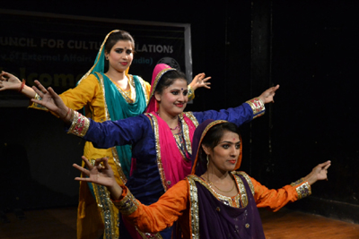 Artists performing at Natrang Studio Theatre during International Dance Day celebrations on Saturday.