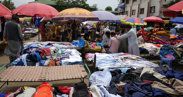 A view of a market in Srinagar after normalcy returns in the Valley on Wednesday. —Excelsior/Shakeel