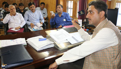 DDC Kupwara Khalid Jhangir chairing a meeting.