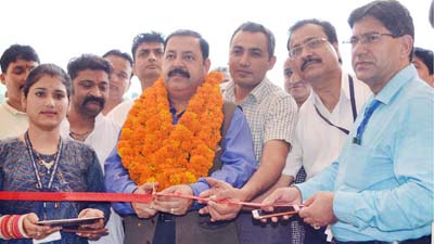 Minister for State for Finance & Planning, Ajay Nanda inaugurating nursing classes at ANMT school at Reasi on Wednesday.
