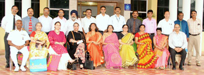 Dignitaries and Principals of CBSE Schools posing for a group photograph during General Body Meeting in Jammu.