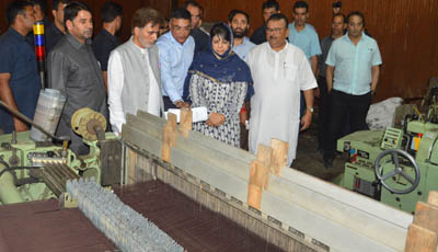 Chief Minister Mehbooba Mufti launching modernization project on Tuesday.