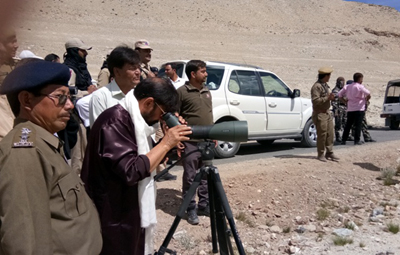 Minister for Forest Choudhary Lal Singh during tour of Ladakh.