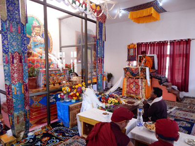 Khamtak Rinpoche consecrating Padkar Drugaisiling Monastery. -Excelsior/Morup Stanzin