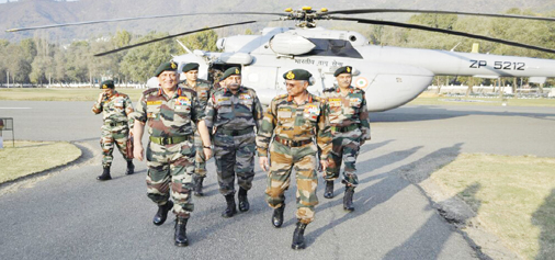 Army chief Gen Bipin Rawat in Srinagar on Wednesday.