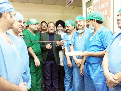 MLA Samba D K Manyal inaugurating surgical speciality camp at DH Samba on Saturday. -Excelsior/ Gautam