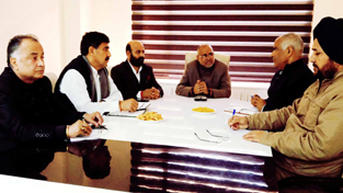 BJP national vice president Avinash Rai Khanna at a BJP senior leaders meeting on Wednesday.