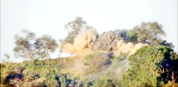 Pakistani posts and bunker go in flames in Indian Army action across Balnoi Sub sector of Poonch district.