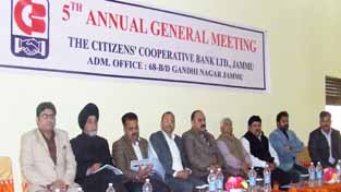 CCBL Jammu Chairman and Board of Directors at AGM of bank on Wednesday.