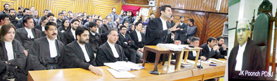 Chief Justice Badar Durrez Ahmed disposing of cases through video conferencing.