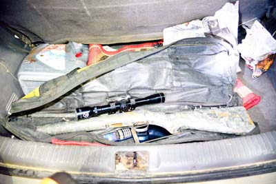 Rifle with telescope seized by wildlife officials in Leh. -Excelsior/Morup Stanzin