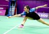 Saina Nehwal in action at Asian Games. (UNI)