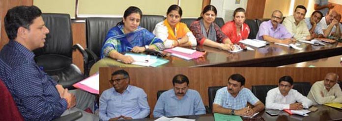 Divisional Commissioner Sanjeev Verma chairing a meeting on Friday.