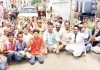 Irate people protesting in Ward 6 Bari Brahmana on Thursday. -Excelsior/Gautam