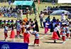 Children in action during North Kashmir Sports Festival at Baramulla.