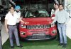 Officials of National Jeep during launching of new Jeep Compass Limited Plus variant at Jammu on Saturday.