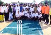 Winning team posing for group photograph with officers and officials at Talab Tillo, Jammu on Sunday.