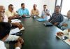 BJP leaders during a meeting at Samba on Thursday. —Excelsior/Gautam