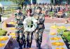 GoC-in-C Northern Command, Lt Gen Ranbir Singh laying wreath at Dhruva War Memorial in Udhampur on Saturday.